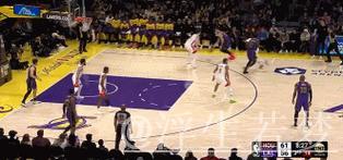 4月1日常规赛：湖人对阵火箭 詹姆斯精彩表现集锦